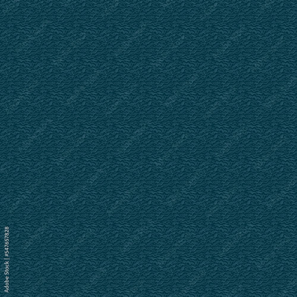 Poster vector seamless pattern with hand-drawn sea waves in retro style. decorative repeating illustration 