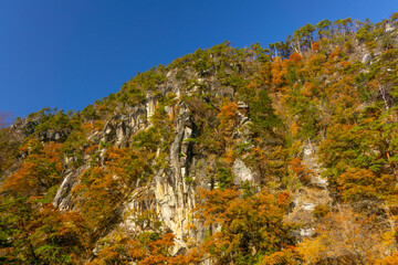 昇仙峡　奇岩　秋