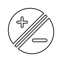 Obraz premium Contrast Icon in Line Style