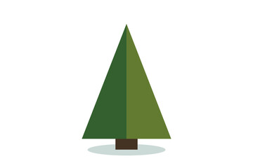 Fototapeta premium Christmas tree vector icon. Modern style fir symbol in color for holiday decoration, gift card design.