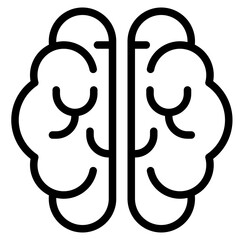 brain smart human science icon