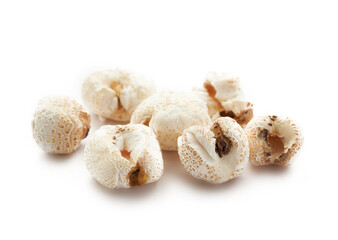 traditional Korean popcorn or Gangnange isolated on white background                                         