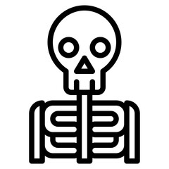 skeleton body glost science icon