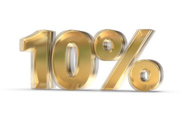 Discount percent gold 3d