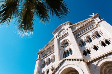 The Cathedral of Monaco, or the Cathedral of St. Nicholas. France.
