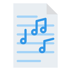 Fototapeta premium music sheet song note music icon