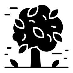 Tree, plant, leaf icon in modern style for website mobile logo app UI design. simple vector icon. 