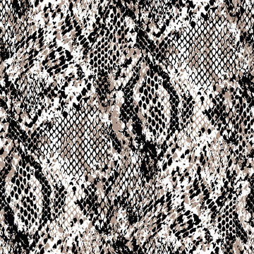 Seamless snake texture, snake skin, python pattern.