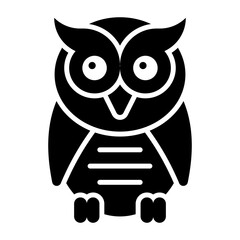 Owl, animal, cute owl icon in modern style for website mobile logo app UI design. simple vector icon. 