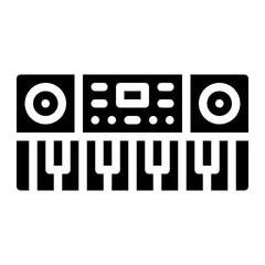 Fototapeta na wymiar keyboard music sound electronic icon