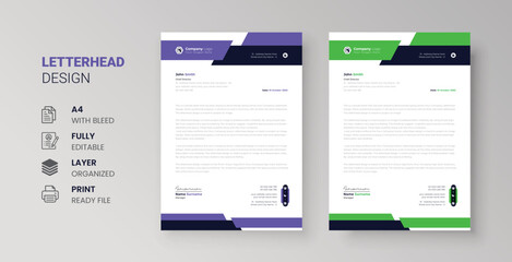 letterhead design for business modern corporate identity stylish company invoice and a4 cover design