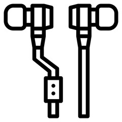 earphones listen gadget music icon