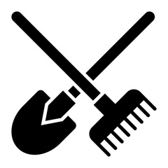 Gardening tools, gardening, farming icon in modern style for website mobile logo app UI design. simple vector icon. 