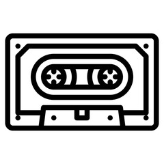 cassette music sound media icon