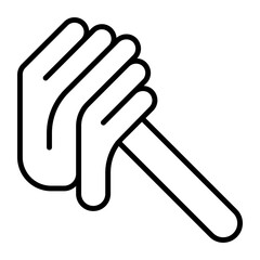 Breakfast, dipper, honey icon in modern style for website mobile logo app UI design. simple vector icon. 