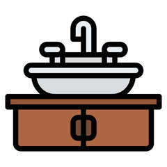 bathroom sinks furniture interior cleaning icon