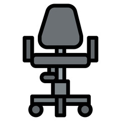 office chair seat furniture interior icon