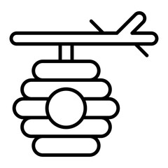 Honey, beekeeping, beehive icon in modern style for website mobile logo app UI design. simple vector icon. 