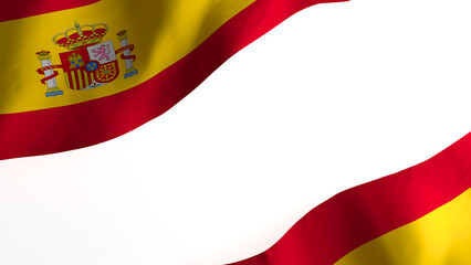 Fototapeta premium national flag background image,wind blowing flags,3d rendering,Flag of Spain