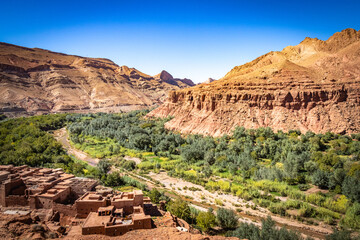 canyon, valley of roses, morocco, oasis, river, m'goun, high atlas mountains, north africa, © Andrea Aigner