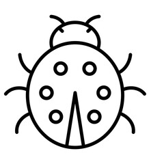 Ladybug, ladybird icon in modern style for website mobile logo app UI design. simple vector icon. 