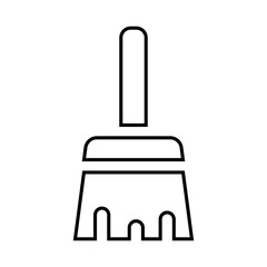 Broom Icon in Line Style