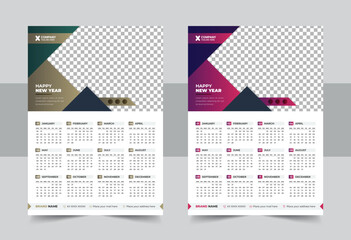 Calendar 2022, calendar 2023 week start Sunday corporate design template vector, Set of 2023 Calendar Planner Template