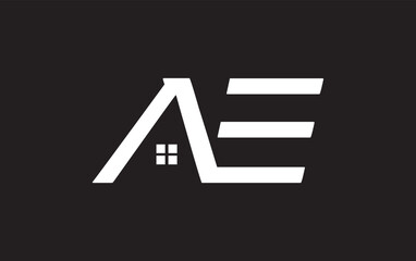 Real estate logo design icon and real estate symbol vector and flat house window monogram vector