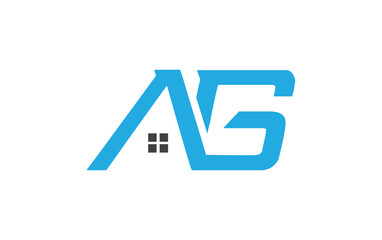 Real estate logo design icon and real estate symbol vector and flat house window monogram vector