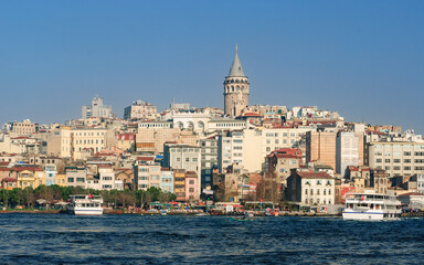 Fototapeta na wymiar Skyline of Istanbul with Galata Tower