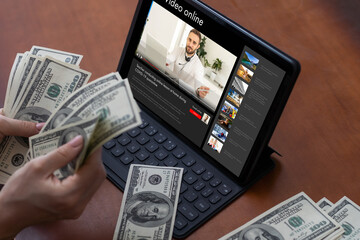 online chat on laptop. Make money on the Internet