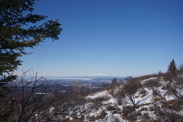 Inside the mountains and river of Alaska