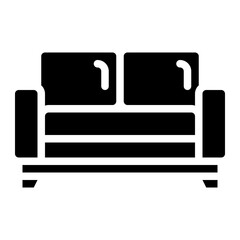 sofa furniture couch interior icon