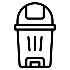 bin furniture trash interior icon
