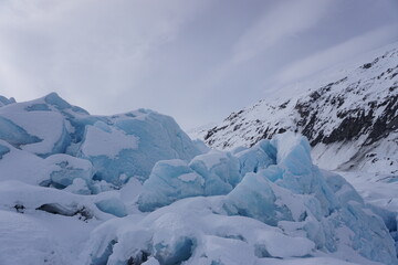 Fototapeta na wymiar Inside the glacier