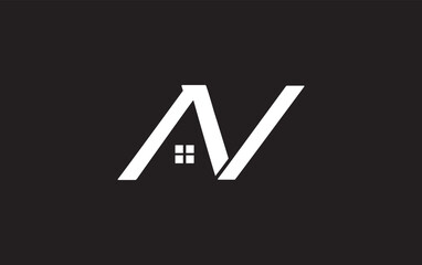 Real estate logo design icon and real estate symbol vector and flat house window monogram vector