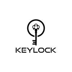 Naklejka premium Key lock luxury real estate business logo icon isolated on white background