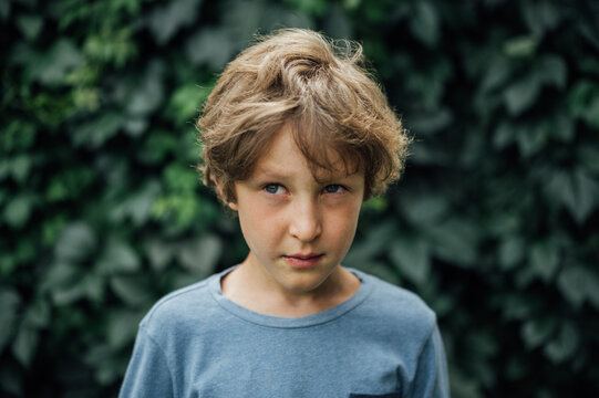 outdoor portrait of a boy