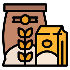 flour wheat supermarket powder icon
