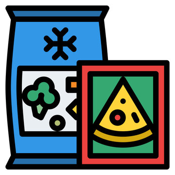 Frozen Food Vegetable Bag Food Icon