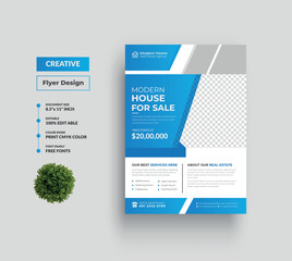 Real Estate Modern Home Sale Flyer Design Template
