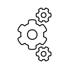 Cogs Icon in Line Style