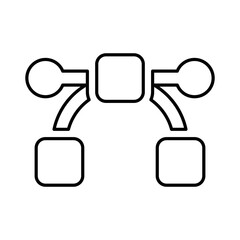 Bezier Curve Icon in Line Style