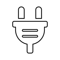 Electric Plug Icon Icon in Line Style