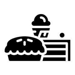bakery cake sweets baked icon