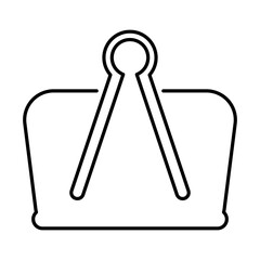 Paper Clip Icon in Line Style