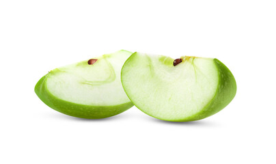 Piece of green apple isolated on transparent png
