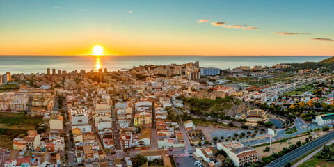 Fototapeta premium Sunrise over Oropesa del Mar, Spain