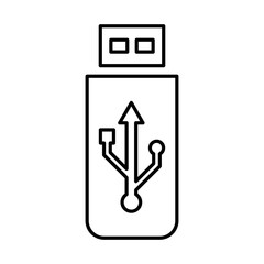Pendrive Icon in Line Style