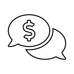 Money Messages Icon in Line Style